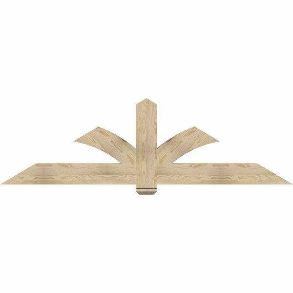 Ekena Millwork Redmond Rough Sawn Timber Gable Bracket, Douglas Fir, 84"W x 24"H x 4"D x 6"F, 7/12 Pitch GBW084X24X0406RED00RDF - main